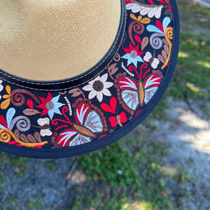 Little Butterflies Embroidered Sombrero