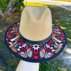 Little Butterflies Embroidered Sombrero