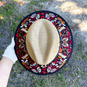 Little Butterflies Embroidered Sombrero