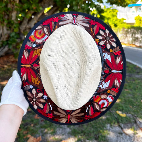 Mariposas Embroidered Sombrero (OFF WHITE)