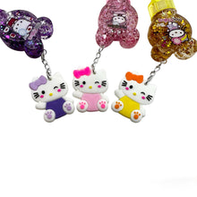 Load image into Gallery viewer, Glitter Mini Cute Cat Magic Lipgloss With Charm