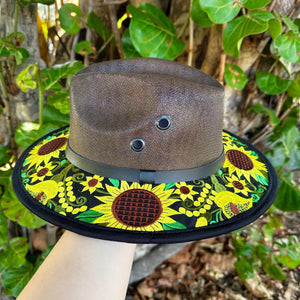 Sunflower Fields Embroidered Sombrero