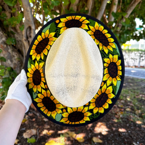 Sunflowers Blossom Embroidered Sombrero