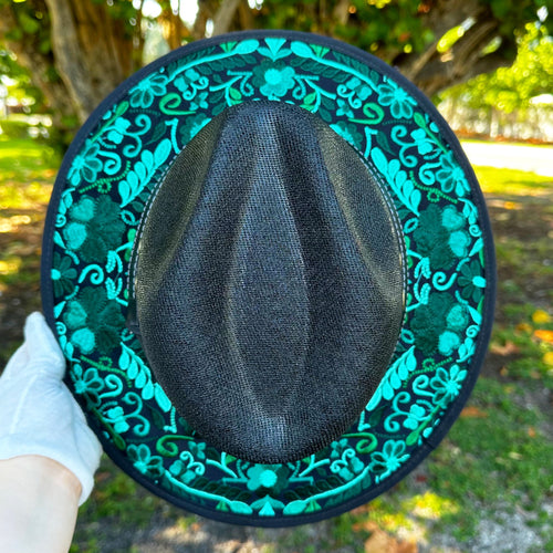 Mireya Floral Embroidered Sombrero