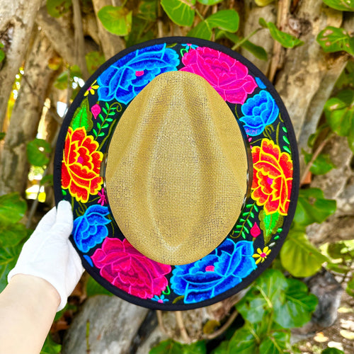 Pretty Flowers Embroidered Sombrero