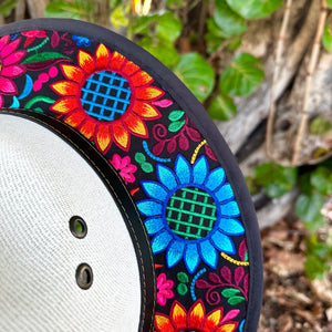 Colorful Sunflowers Embroidered Sombrero