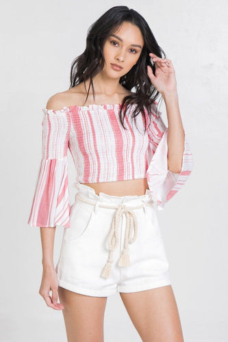 Eliana Off The Shoulder Crop Top