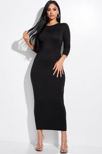 Moriah Midi Dress With Back Cut Out