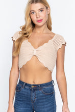 Load image into Gallery viewer, Butterfly Sweater Knit Crop Top