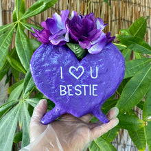 Load image into Gallery viewer, &quot;I Love You Bestie&quot; Heart Shaped Floral Arrangement