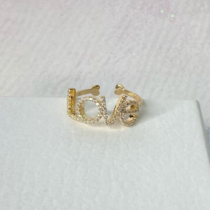 "Love" Rhinestone Ring