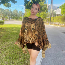 Load image into Gallery viewer, Tiger Poncho Sweater Pullover - ONE SIZE