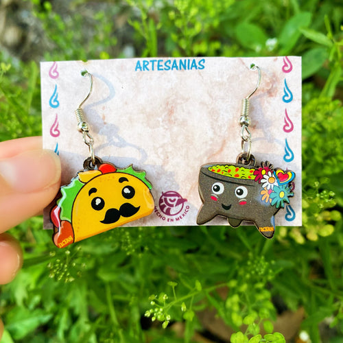 Taco and Guacamole Earrings